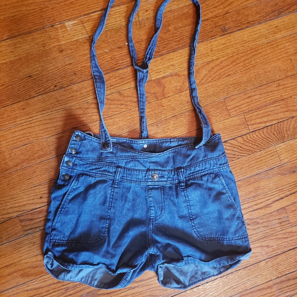 Free people denim overall shorts 6